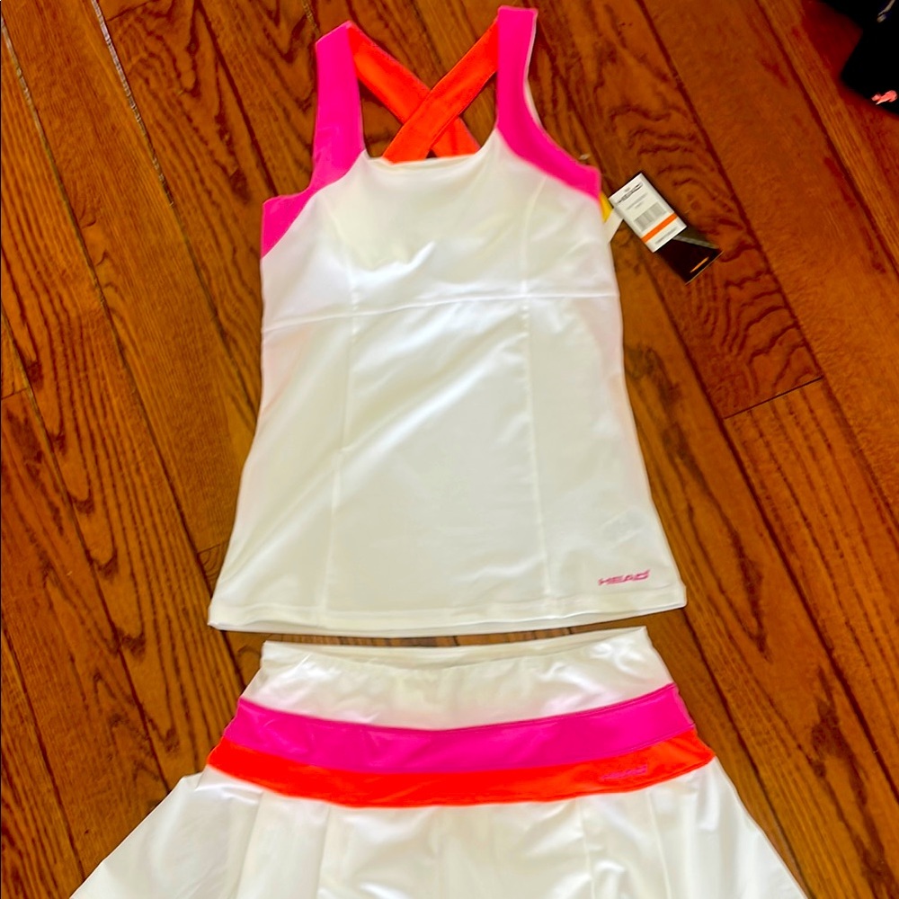 Head White and Pink Tennis Outfit